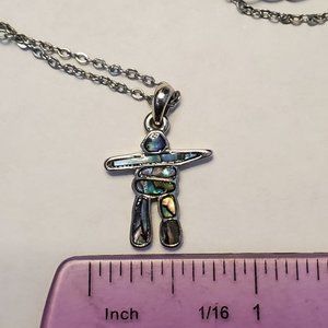 Abalone shell Inukshuk necklace